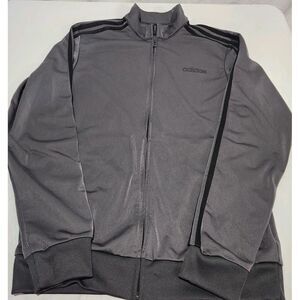 Adidas Men Size M Warm-Up Training Track Tricot Full Zip‎ Jacket Dark Gray
